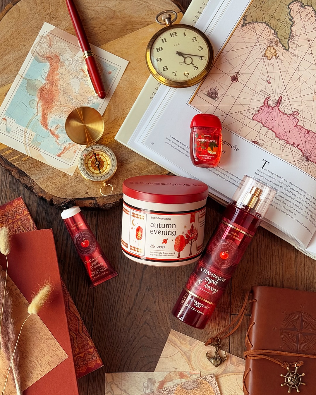 SnapInsta.to_528700608_18542995162016252_3855553966865565453_n Bath and Body Works autumn evening candle and moisturizer