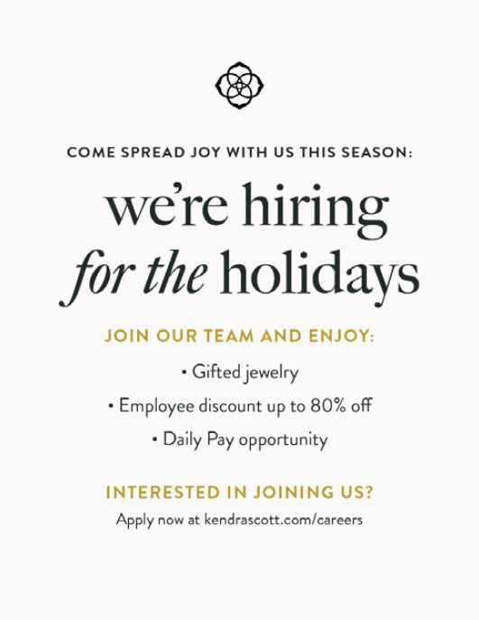 Seasonal Retail Stylist Kendra Scott